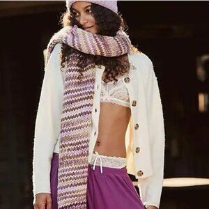 Free People Scarf Big Soft & Cozy  & Purple with Fringe NWT All Mine